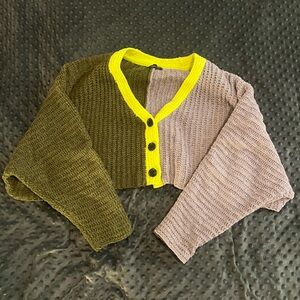 Urban Outfitters purple green yellow Knit Sweater